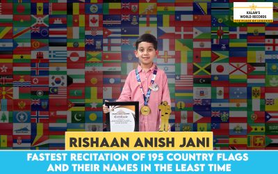 FASTEST RECITATION OF 195 COUNTRY FLAGS AND THEIR NAMES IN THE LEAST TIME