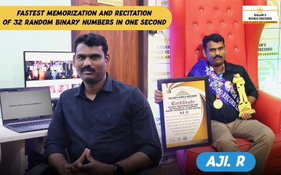 Fastest Memorization and Recitation of 32 Random Binary Numbers in One Second