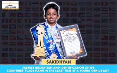 Fastest Recitation and Identification of 195 Countries’ Flags Name in the Least Time by a Young Genius Boy