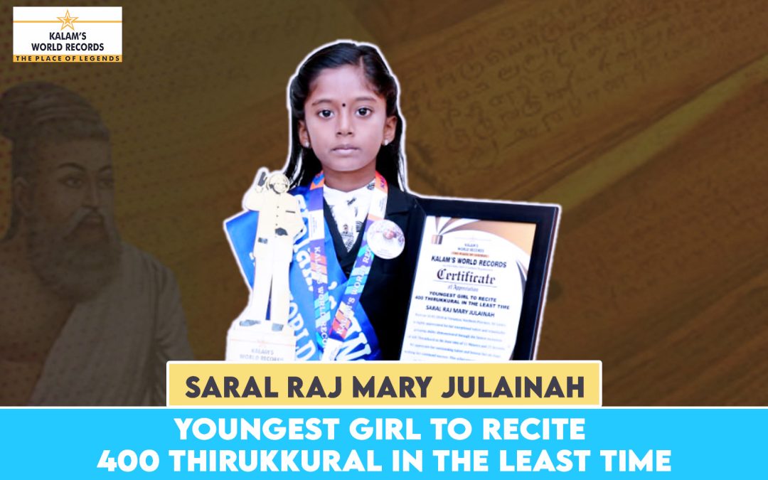 Youngest Girl to Recite 400 Thirukkural in the Least Time