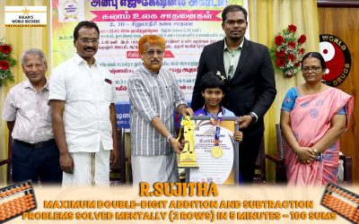 MAXIMUM DOUBLE-DIGIT ADDITION AND SUBTRACTION PROBLEMS SOLVED MENTALLY (2 ROWS) IN 5 MINUTES – 100 SUMS