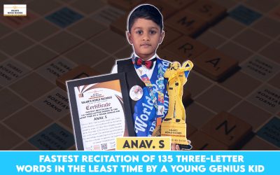 Fastest Recitation of 135 Three-letter Words in the Least Time by a Young Genius Kid