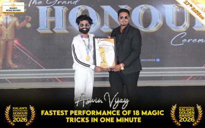FASTEST PERFORMANCE OF 18 MAGIC TRICKS IN ONE MINUTE