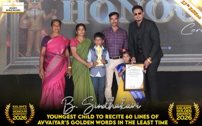Youngest Child to Recite 60 Lines of Avvaiyar’s Golden Words in the Least Time