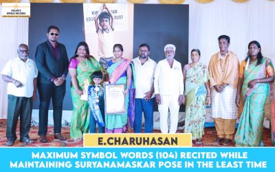 Maximum Symbol Words (104) Recited While Maintaining Suryanamaskar Pose in the Least Time