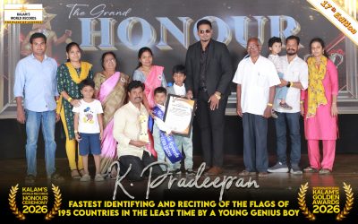 Fastest Identifying and Reciting of the Flags of 195 Countries in the Least Time by a Young Genius Boy