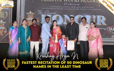 FASTEST RECITATION OF 50 DINOSAUR NAMES INTHE LEAST TIME