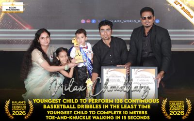 Youngest Child to Perform 138 Continuous Basketball Dribbles in the Least Time  Youngest Child to Complete 10 Meters Toe-and-knuckle Walking in 15 Seconds