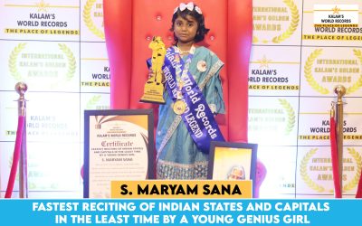 Fastest Reciting of Indian States and Capitals in the Least Time by a Young Genius Girl