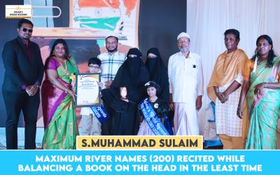 Maximum River Names (200) Recited While Balancing a Book on the Head in the Least Time