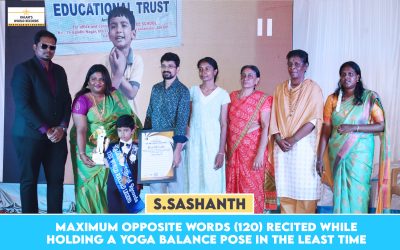 Maximum Opposite Words (120) Recited While Holding a Yoga Balance Pose in the Least Time