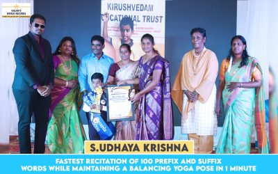 Fastest Recitation of 100 Prefix and Suffix Words While Maintaining a Balancing Yoga Pose in 1 Minute