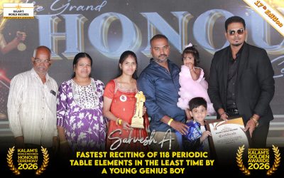 FASTEST RECITING OF 118 PERIODIC TABLE ELEMENTS IN THE LEAST TIME BY A YOUNG GENIUS BOY