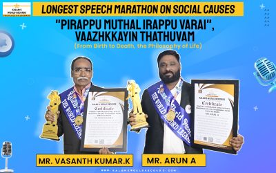 LONGEST CONTINUOUS TAMIL SPEECH MARATHON ON LIFE PHILOSOPHY FROM BIRTH TO DEATH
