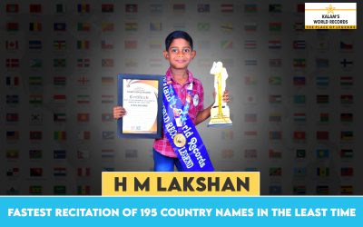 FASTEST RECITATION OF 195 COUNTRY NAMES IN THE LEAST TIME