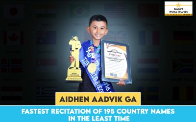 FASTEST RECITATION OF 195 COUNTRY NAMES IN THE LEAST TIME