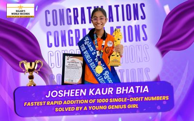 Fastest Rapid Addition of 1000 Single-digit Numbers Solved by a Young Genius Girl