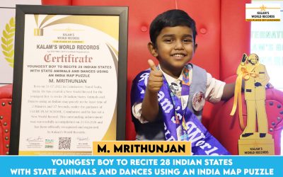 Youngest Boy to Recite 28 Indian States With State Animals and Dances Using an India Map Puzzle