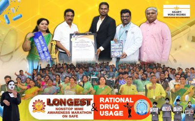 LONGEST NONSTOP MIME AWARENESS MARATHON ON SAFE & RATIONAL DRUG USAGE