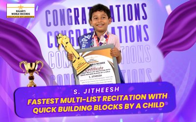 FASTEST MULTI-LIST RECITATION WITH QUICK BUILDING BLOCKS BY A CHILD
