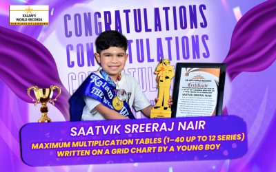 MAXIMUM MULTIPLICATION TABLES (1–40 UP TO 12 SERIES) WRITTEN ON A GRID CHART BY A YOUNG BOY