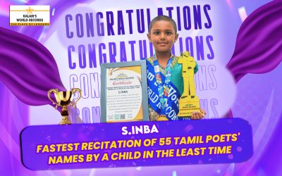 FASTEST RECITATION OF 55 TAMIL POETS’ NAMES BY A CHILD IN THE LEAST TIME