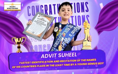 Fastest Identification and Recitation of the Names of 195 Countries Flags in the Least Time by a Young Genius Boy