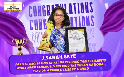 FASTEST RECITATION OF ALL 118 PERIODIC TABLE ELEMENTS WHILE SIMULTANEOUSLY SOLVING THE INDIAN NATIONAL FLAG ON A RUBIK’S CUBE BY A CHILD