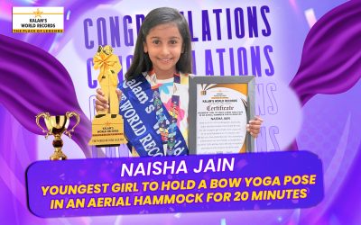Youngest Girl to Hold a Bow Yoga Pose in an Aerial Hammock for 20 Minutes