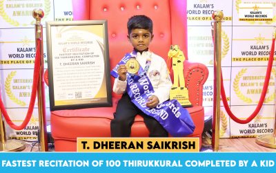 Fastest Recitation of 100 Thirukkural Completed by a Kid
