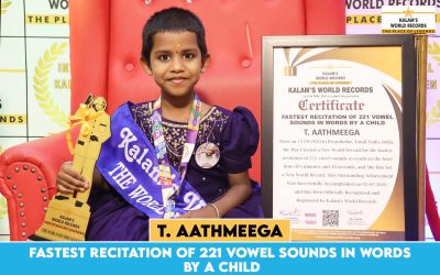 Fastest Recitation of 221 Vowel Sounds in Words by a Child