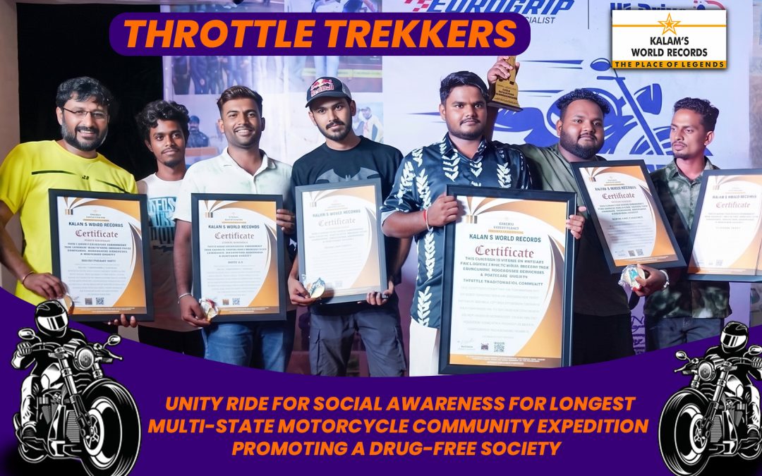 UNITY RIDE FOR SOCIAL AWARENESS FOR LONGEST MULTI-STATE MOTORCYCLE COMMUNITY EXPEDITION PROMOTING A DRUG-FREE SOCIETY