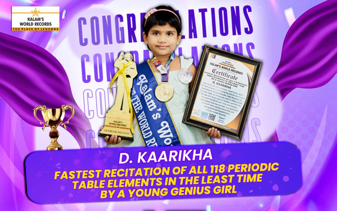 FASTEST RECITATION OF ALL 118 PERIODIC TABLE ELEMENTS IN THE LEAST TIME BY A YOUNG GENIUS GIRL