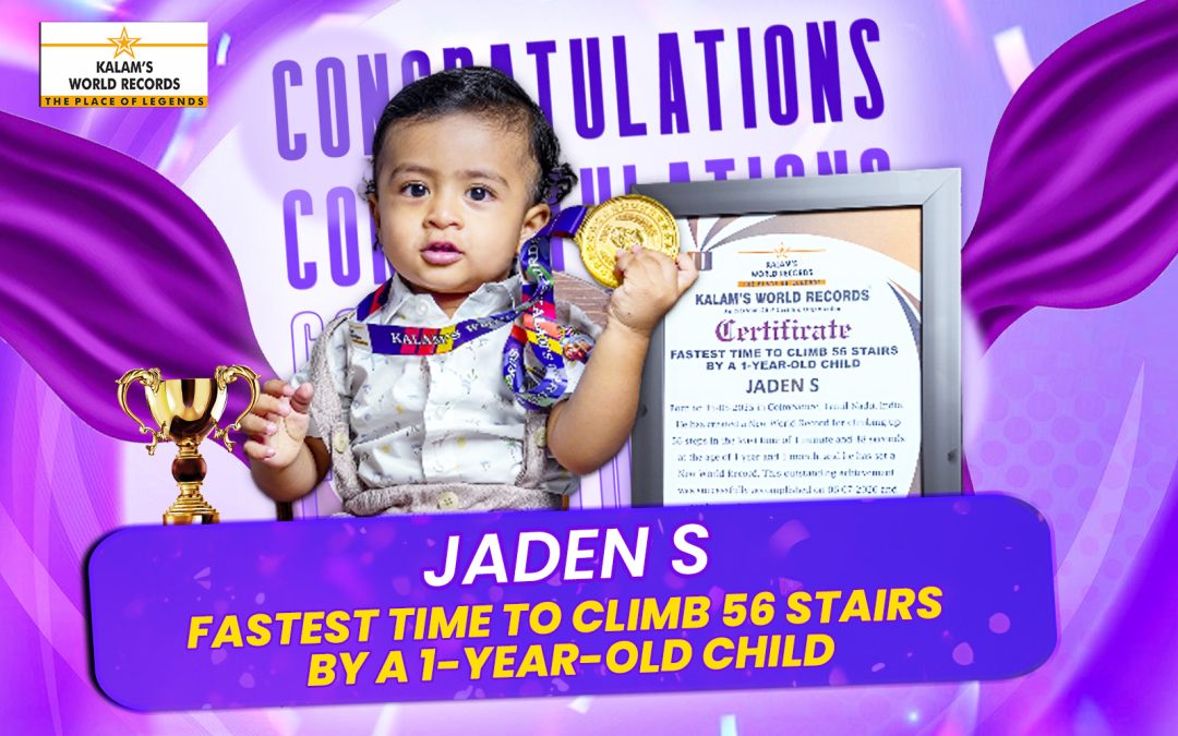 FASTEST TIME TO CLIMB 56 STAIRS BY A 1-YEAR-OLD CHILD
