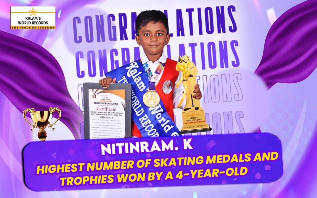 HIGHEST NUMBER OF SKATING MEDALS AND TROPHIES WON BY A 4-YEAR-OLD
