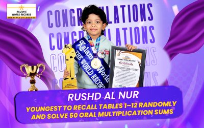 Youngest to Recall Tables 1–12 Randomly and Solve 50 Oral Multiplication Sums