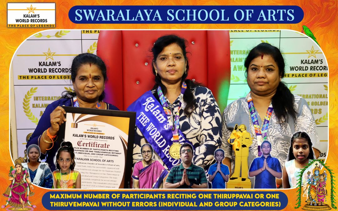 Maximum Number of Participants Reciting One Thiruppavai or One Thiruvempavai Without Errors (Individual and Group Categories)