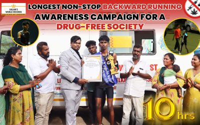 Longest Non-Stop Backward Running Awareness Campaign for a Drug-free Society