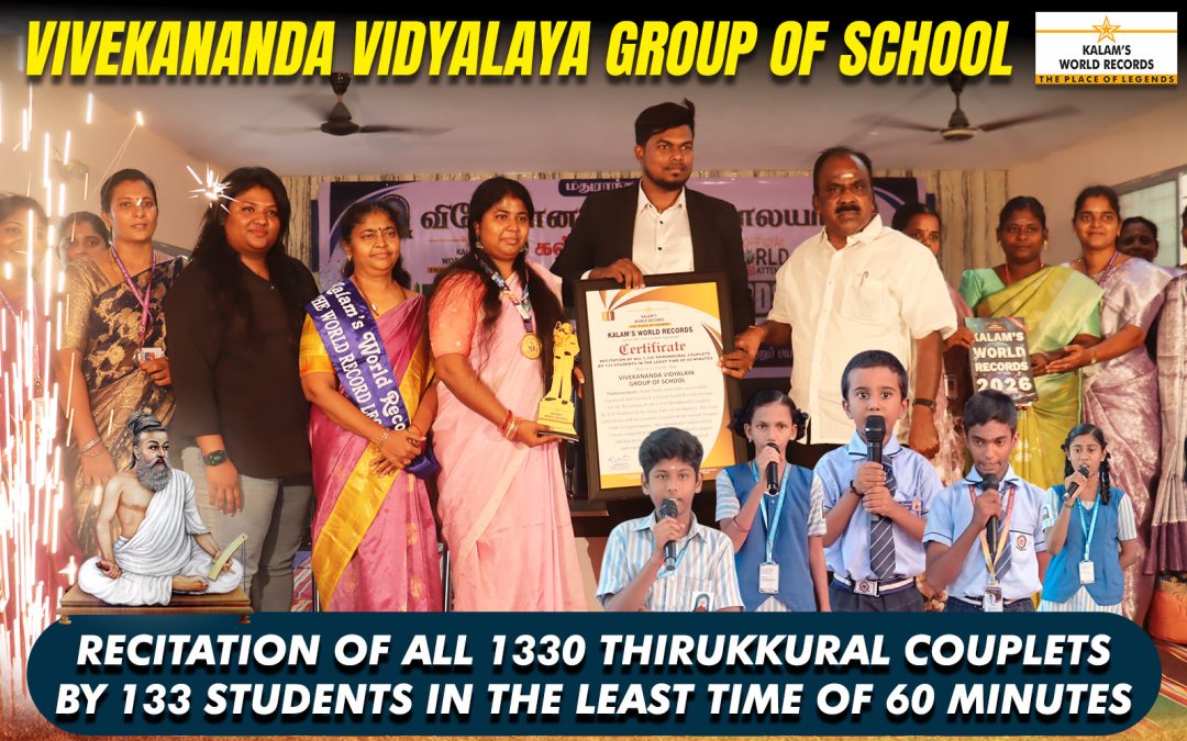 Recitation of All 1,330 Thirukkural Couplets by 133 Students in the Least Time of 60 Minutes