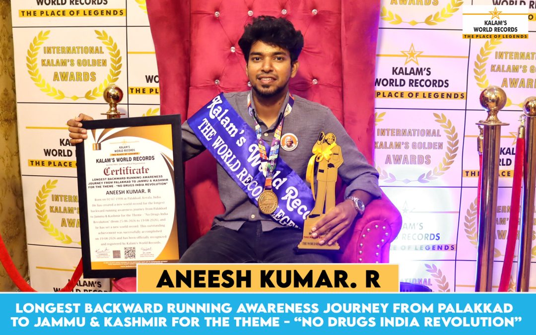 LONGEST BACKWARD RUNNING AWARENESS JOURNEY FROM PALAKKAD TO JAMMU & KASHMIR FOR THE THEME – “NO DRUGS INDIA REVOLUTION”