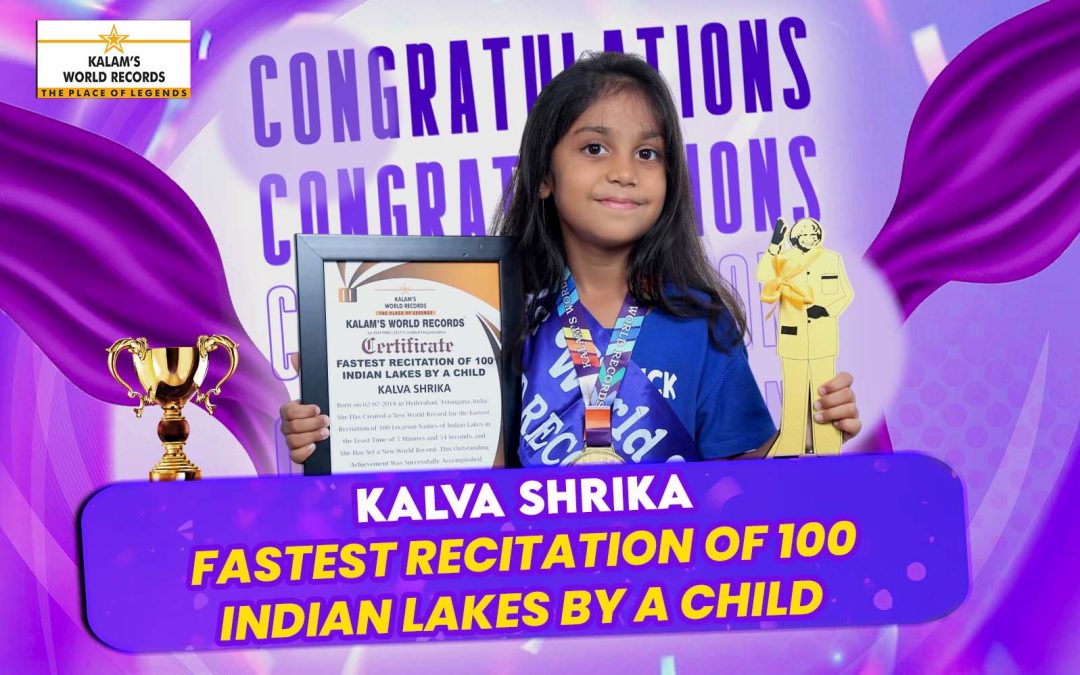 FASTEST RECITATION OF 100 INDIAN LAKES BY A CHILD