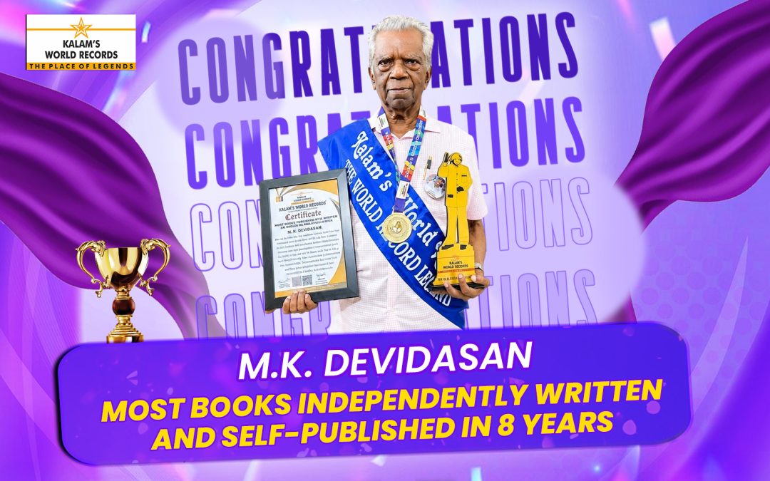 Most Books Independently Written and Self-published in 8 Years