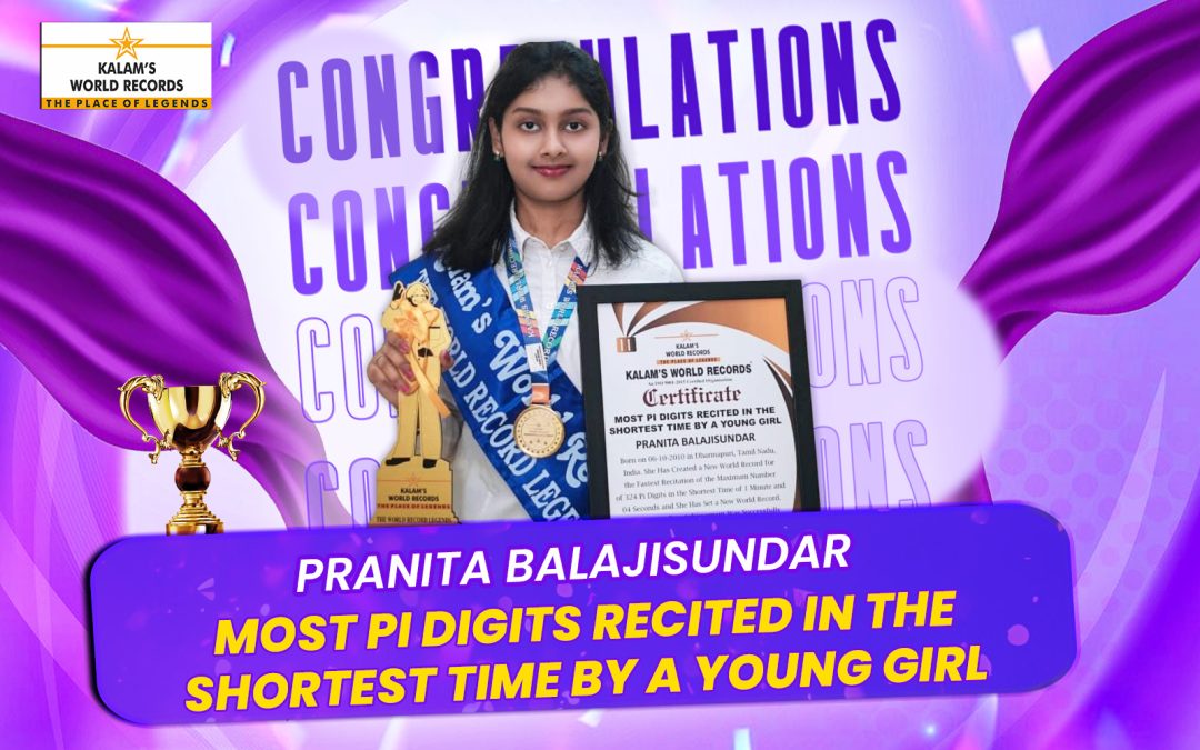 Most Pi Digits Recited in the Shortest Time by a Young Girl