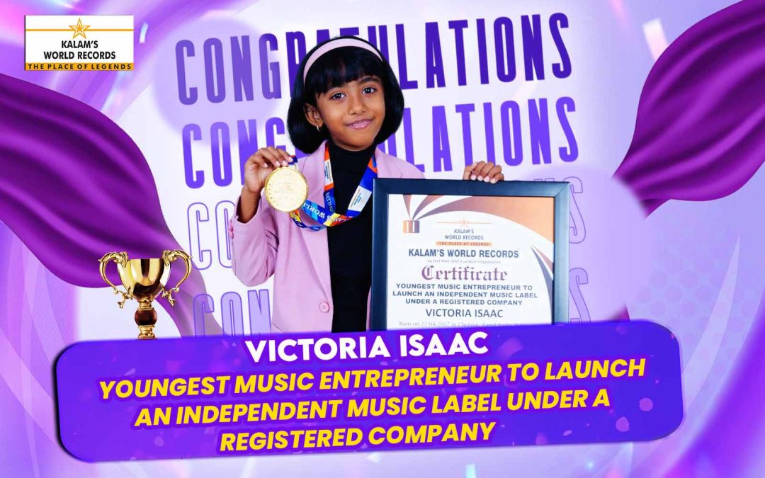 YOUNGEST MUSIC ENTREPRENEUR TO LAUNCH AN INDEPENDENT MUSIC LABEL UNDER A REGISTERED COMPANY