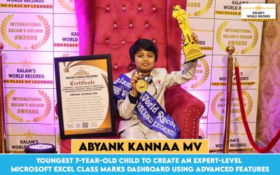Youngest 7-year-old Child to Create an Expert-level Microsoft Excel Class Marks Dashboard Using Advanced Features