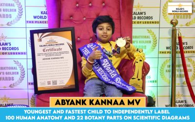Youngest and Fastest Child to Independently Label 100 Human Anatomy and 22 Botany Parts on Scientific Diagrams