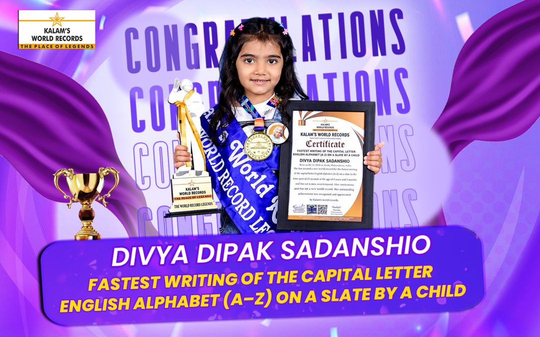 Fastest Writing of the Capital Letter English Alphabet (A–Z) on a Slate by a Child