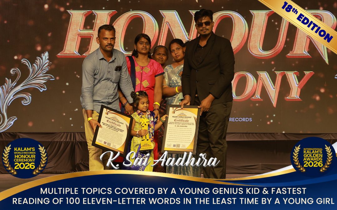 Multiple Topics Covered by a Young Genius Kid  (&) Fastest Reading of 100 Eleven-letter Words in the Least Time by a Young Girl