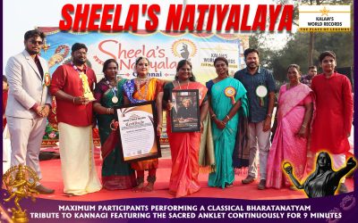 Maximum Participants Performing a Classical Bharatanatyam Tribute to Kannagi Featuring the Sacred Anklet Continuously for 9 Minutes