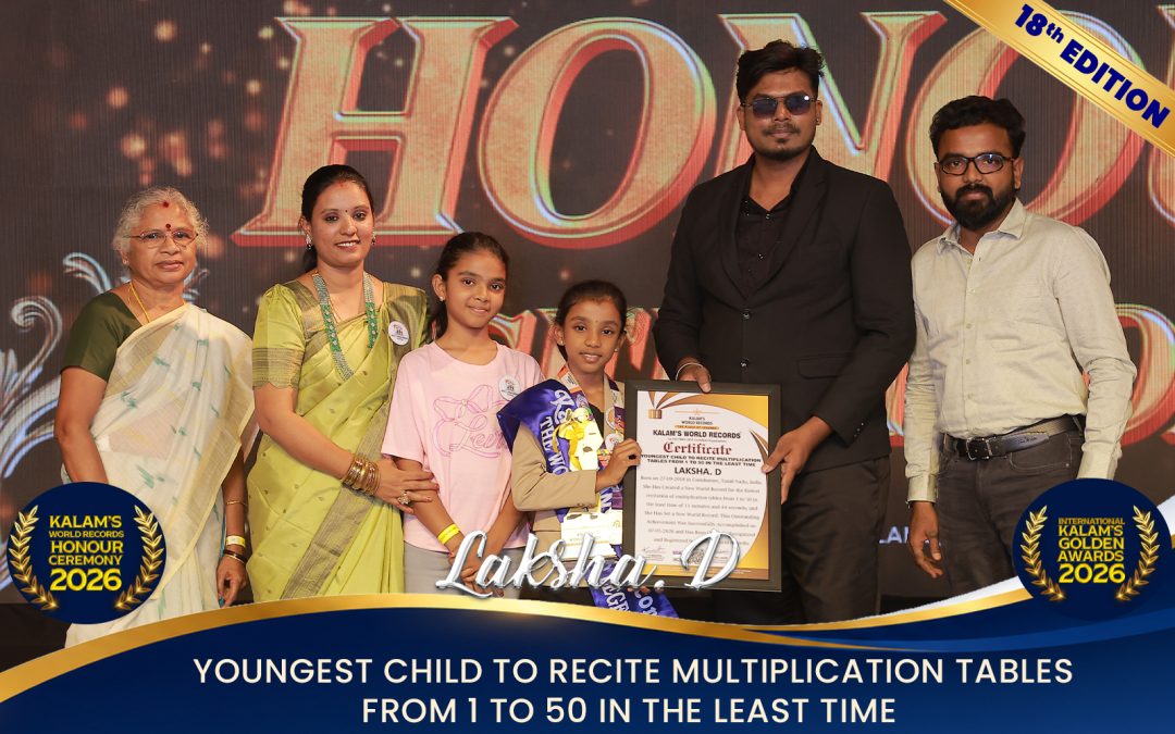 Youngest Child to Recite Multiplication Tables From 1 to 50 in the Least Time